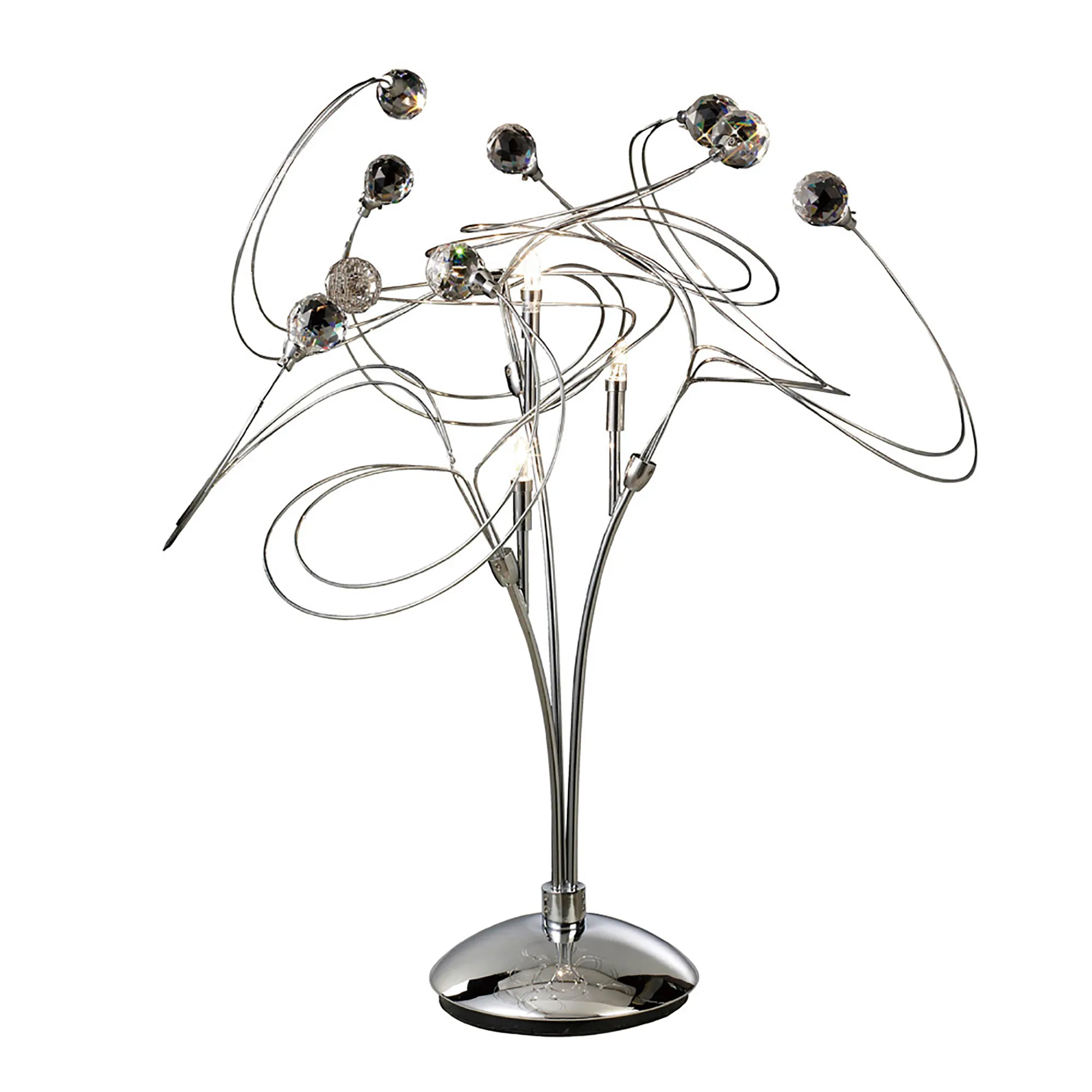 Messe Crystal Table Lamps Diyas Armed Table Lamps